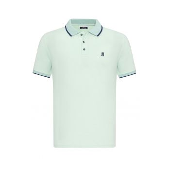 Tricou polo cu logo brodat discret