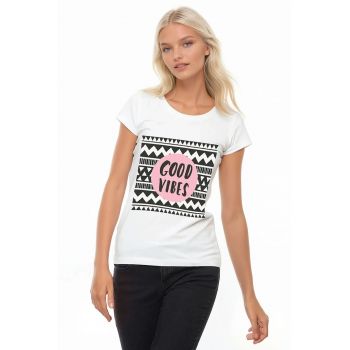 Tricou slim fit cu imprimeu
