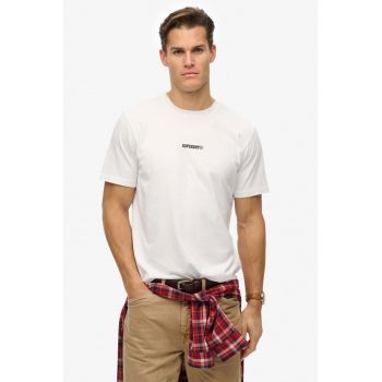 Tricou uni cu decolteu la baza gatului