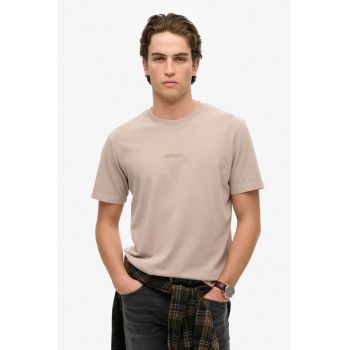 Tricou uni cu decolteu la baza gatului