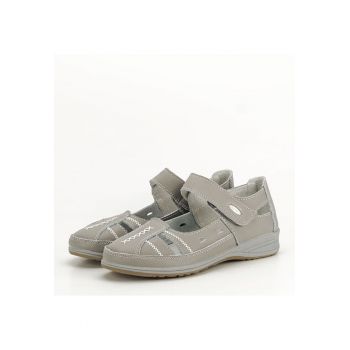 Balerini piele naturala Aurora gri M5 1696