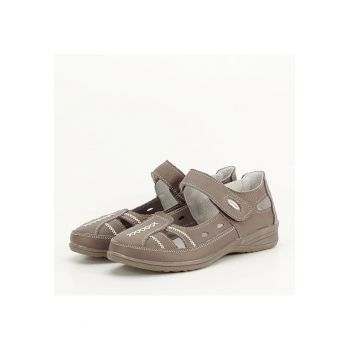 Balerini piele naturala Aurora maro M5 8120