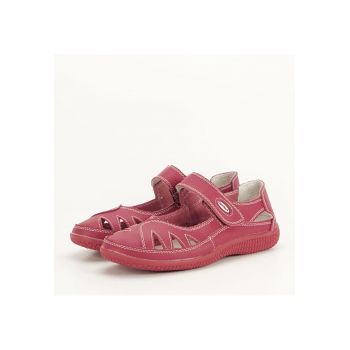 Balerini piele naturala Mariana rosu M5 8105 ieftini