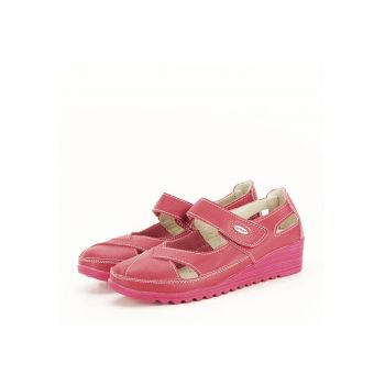 Balerini piele naturala Teo rosu M5 1759 ieftini