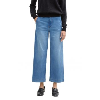 Blugi crop cu croiala ampla
