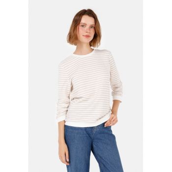 Bluza cu model in dungi si maneci lungi