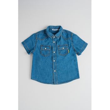 Camasa din denim cu maneci scurte