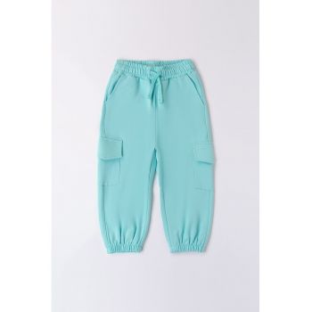 Pantaloni de trening cargo cu talie medie