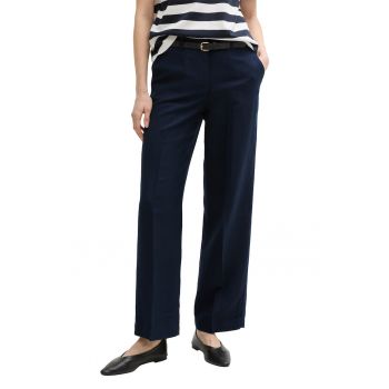 Pantaloni din amestec de in cu pliuri