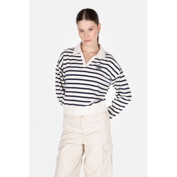 Pulover polo cu model in dungi