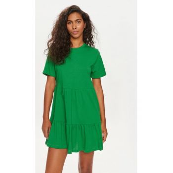 Rochie -  2581 - Bumbac - Verde ieftina la reducere