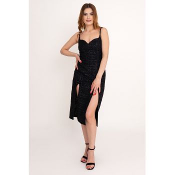 Rochie cambrata cu slituri frontale Rosemary