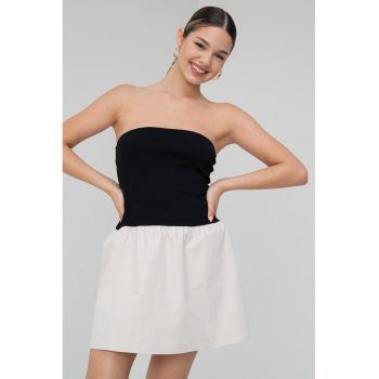Rochie combi fara maneci