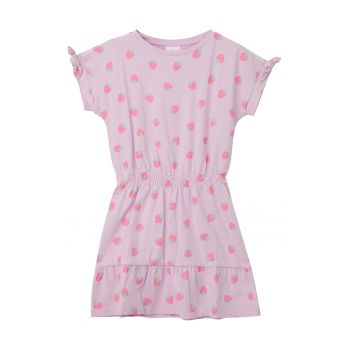 Rochie cu imprimeu si maneci scurte