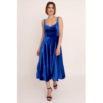 Rochie din catifea cu spate decupat Electra