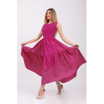 Rochie fara maneci cu buzunare laterale