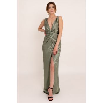 Rochie lunga cu detaliu rasucit Amour