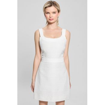 Rochie mini cu decolteu rotund si croiala inA