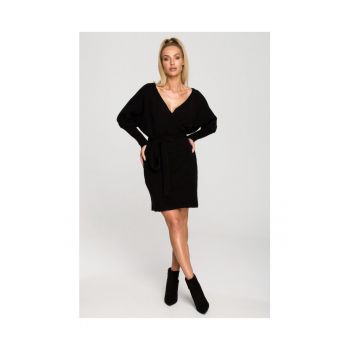 Rochie pulover suprapusa - negru - S/M
