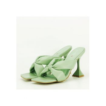 Sandale verzi cu toc Sonia 131 8271