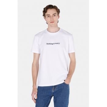 Tricou de bumbac cu text