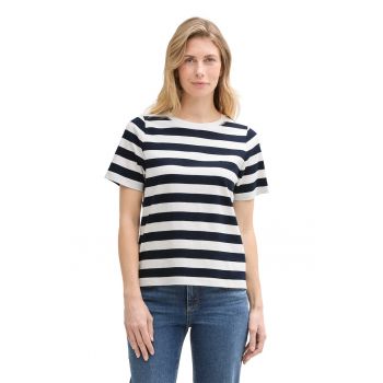 Tricou din amestec de bumbac organic cu model in dungi
