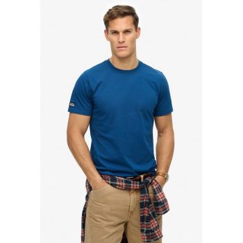 Tricou din bumbac cu decolteu la baza gatului