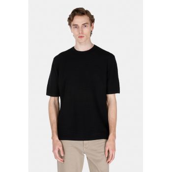 Tricou texturat din amestec de lyocell