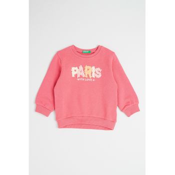 Bluza de trening din bumbac cu detalii texturate
