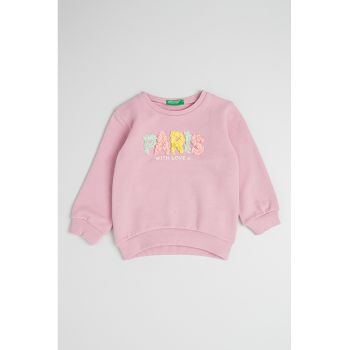 Bluza de trening din bumbac cu detalii texturate