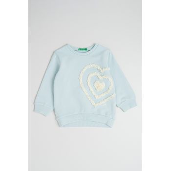 Bluza de trening din bumbac cu detalii texturate