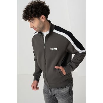 Bluza de trening din bumbac cu fermoar