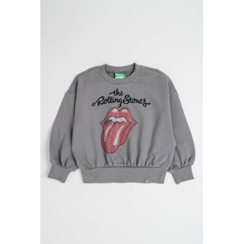 Bluza sport de bumbac cu maneci cazute