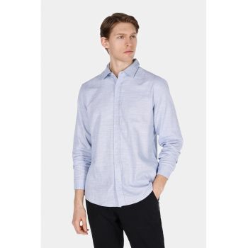 Camasa din bumbac cu model uni