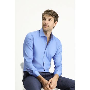 Camasa slim-fit cu model uni