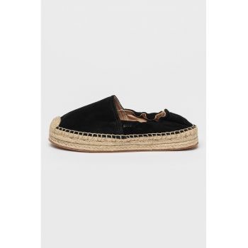 Espadrile de piele intoarsa cu aplicatii de iuta Madeira