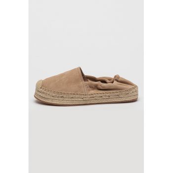 Espadrile de piele intoarsa cu aplicatii de iuta Madeira