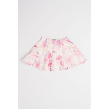 Fusta de bumbac cu talie elastica