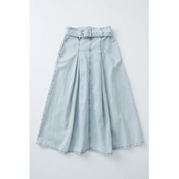 Fusta evazata din denim