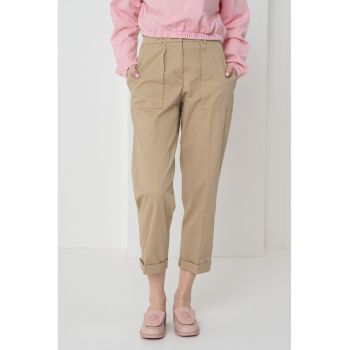 Pantaloni conici cu talie inalta