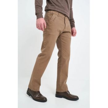 Pantaloni din amestec de bumbac cu buzunare laterale