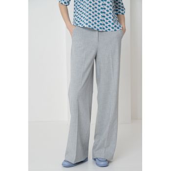 Pantaloni drepti cu talie inalta