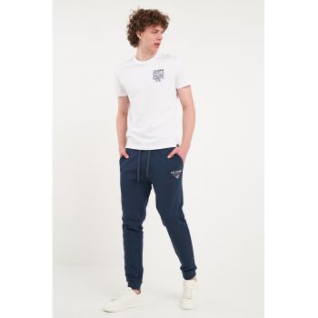 Pantaloni sport cu snur si logo