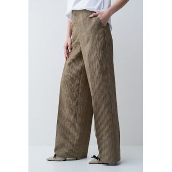 Pantaloni texturati din amestec de modal