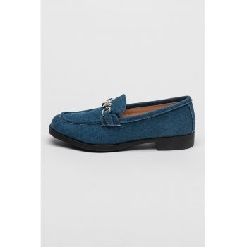 Pantofi loafer cu aspect de denim