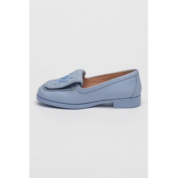 Pantofi loafer din piele cu segment matlasat