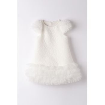 Rochie texturata cu volane