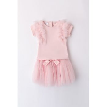 Set de tricou si fusta cu tul - 2 piese