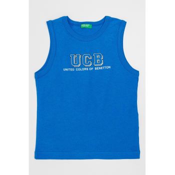 Top cu logo si decolteu la baza gatului