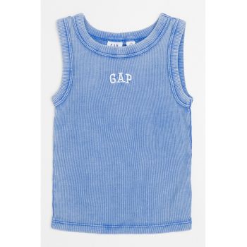 Top striat cu logo brodat